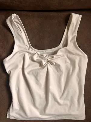 White Tank with Cinched Bust thumbnail 1