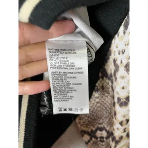 Blanc Noir Sport Python Print‎ Bomber Jacket Women's Small Zip Front Snake Print Brown thumbnail 7
