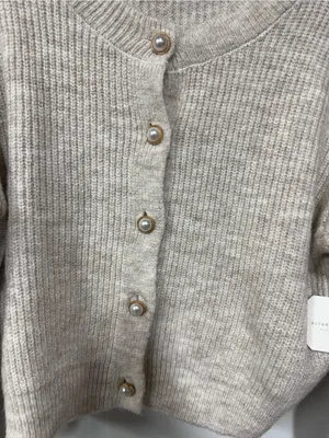 Altar’d State Norris Long Sleeve Cardigan Oatmeal Small New Cable Knit thumbnail 4