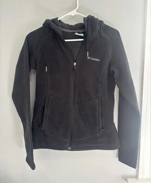Columbia zip up polar fleece jacket with hood fleece women’s medium thumbnail 1
