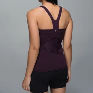 Lululemon Athletica Dark Purple Cross back Tank Top thumbnail 2
