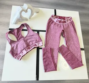 gymshark flex set in heathered maroon 🎀 size small thumbnail 4