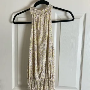 Fate Floral Smocked Halter Mini Dress Woman’s Size Small thumbnail 9