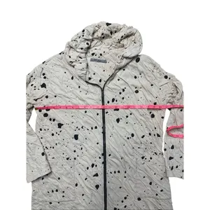 Beau Jours Cream and Black Dalmatian animal print oversized zip up Jacket Small thumbnail 4