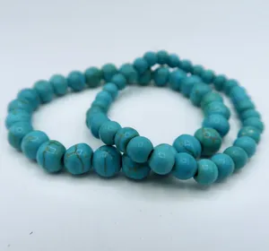 Blue Turquoise Bracelet Handmade thumbnail 4
