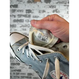 Converse | baby blue lace up high top sneakers w7.5 m5.5 thumbnail 4