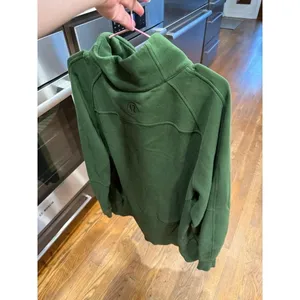 lululemon athletica Scuba Oversized Funnel-Neck Half Zip hoodie in green long xl thumbnail 4
