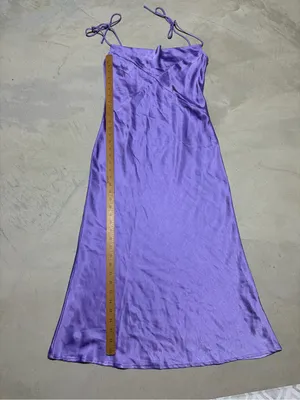 Hello Molly NWT Lavender slip into the night Tie-Shoulder Midi Dress 6 thumbnail 4