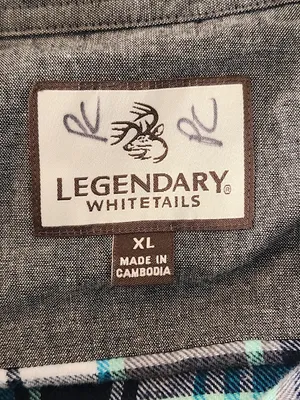 Legendary Whitetails Blue Plaid Flannel Shirt Size XL thumbnail 8