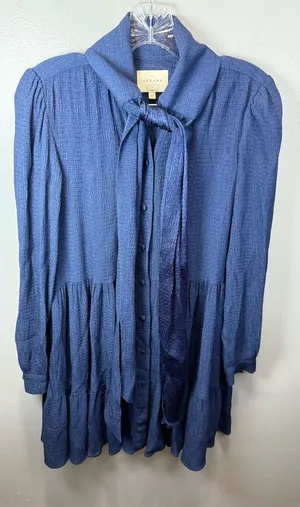 Sézane Women’s Navy Blue Long Sleeve Selena‎ Dress Size 34/XS thumbnail 1