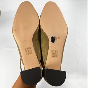 J.Crew Millie Ankle-Strap Heels‎ Women's 11 Moss Green Suede Block Heel Classic thumbnail 9