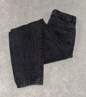 zara‎ black straight jeans distressed size 0 EUC thumbnail 1
