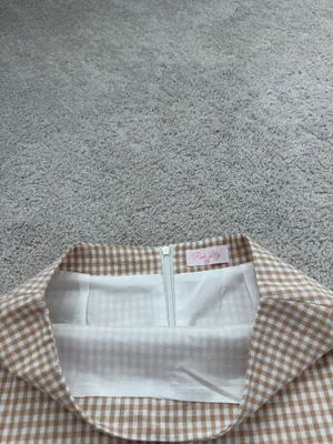 Pink lily gingham skirt  thumbnail 2