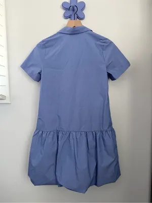 Tuckernuck XS NEW Sail Blue Martine Bubble Mini Dress Preppy Office Coquette thumbnail 6