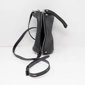 Rebecca Minkoff Barrel Circular Long Genuine Leather Crossbody Purse Bag Black thumbnail 6