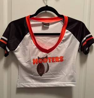 Hooters Girl Uniform Jersey Football thumbnail 1
