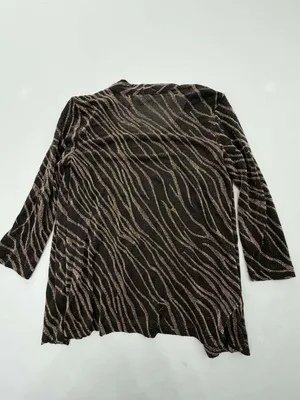 JM Collection Petite Women's Black & Gold Metallic Zebra Print 2-Piece thumbnail 13