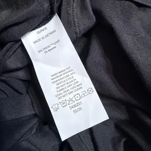 Quince Tencel Jersey Midi Wrap Dress Black Shawl Collar Short Sleeve L DKBIZ01 thumbnail 8