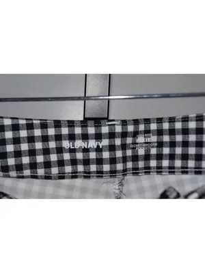 Old Navy Pixie Pants Size 12 Black White Gingham High-Rise Cropped Trousers thumbnail 6