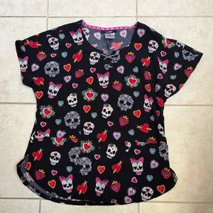 Heartsoul Dia de Las Flores print scrub top thumbnail 3