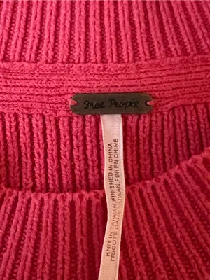 Free People Pink Oversized Dolman Sleeve Knit Sweater Women’s Small thumbnail 5