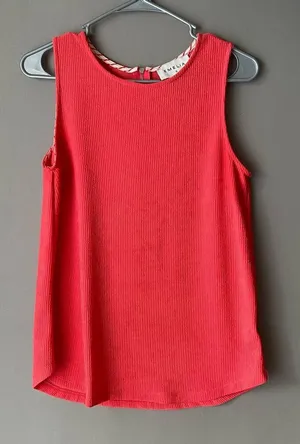 Emelia sz S red strapless sleeveless cute tank‎ top thumbnail 1