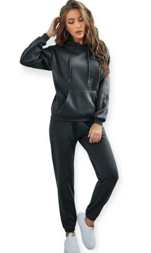 SheIn SZ S grey thermal lined sweatshirt set thumbnail 1