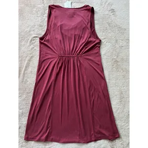 Anthropologie By Maeve Dress Cara Cowl Neck‎ Shift Red Size Large NWT thumbnail 7