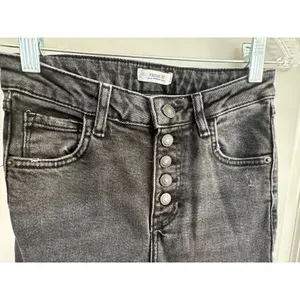 Forever 21 Faded Black Bell Bottom Button Up Jeans Women's Sz 25 thumbnail 3