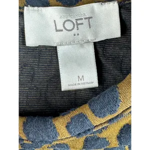 Ann Taylor Loft Womens Cheetah Print Drop Waist Fit & Flare Mini Dress Brown M thumbnail 3