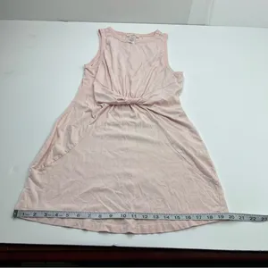L*Space Baby Pink‎ Sleeveless Dress Womens Medium 100% Cotton Stretch *FLAWED thumbnail 8