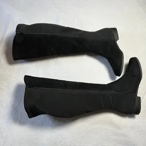 Lane Bryant OTK Suede Flat Boots Size 8W Over the Knee Wide Calf Preppy Classic thumbnail 5