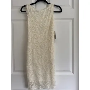 Jump Apparel Wendye Chaitin Ivory Floral Lace Sheath Dress 47464 Women Small NWT thumbnail 7
