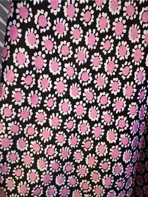 Zara | Pink and Black Daisy Print Satin Maxi Slip Dress, Small thumbnail 6