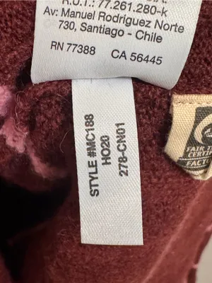 Madewell Merino Wool Alpaca Striped Mock Neck Sweater Burgundy Pink S thumbnail 8