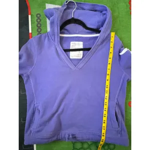 Aeropostale Y2K Purple Hoodie Sweatshirt Women’s Size Large Logo Sleeve thumbnail 6