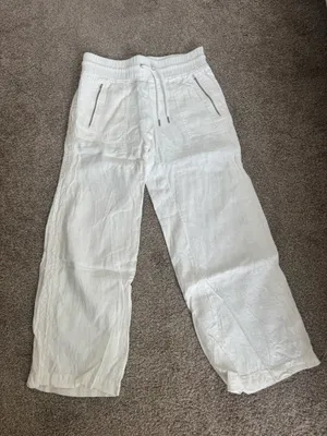 Cabo Wide-Leg Athleta Linen White Pants 4 thumbnail 1