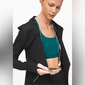 Lululemon Every Journey Hooded Jacket Womens 6 Black Zip Front thumbnail 3