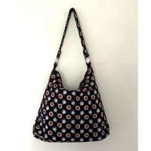 Vera Bradley Retired Night Owl Brown Black Quilted Cotton Hobo Shoulder Bag thumbnail 3