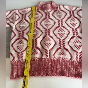 POL White Burgundy Mockneck Sweater Size Large thumbnail 8