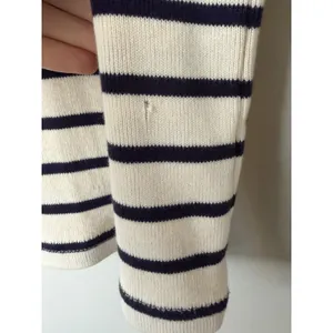 LL Bean Boat Neck Stripe Tee Women's Sz L Cotton Nautical thumbnail 5