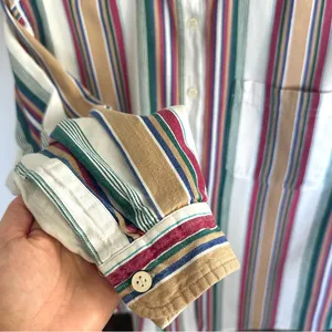 Chic Jeans Vintage 90s WOMENS Size L Western Jewel Tone Stripe Button Up Collar Indie Chic thumbnail 4