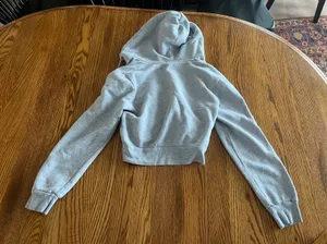 Brandy Melville Gray Full Zip Cropped Jacket thumbnail 2