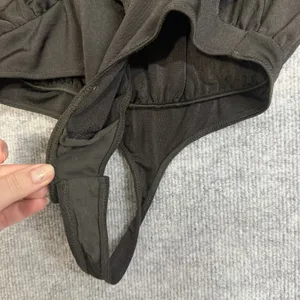 Intimately‎ Free People Size-L/G Bodysuit Olive Turnt Faux Wrap Long Sleeve thumbnail 6