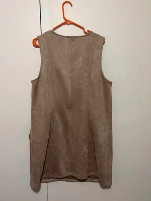 a new day Taupe Faux-Suede Sleeveless Shift Dress thumbnail 4