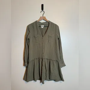 Anthropologie Maeve Katie Textured Gauze Utility Drop Waist‎ Dress thumbnail 3