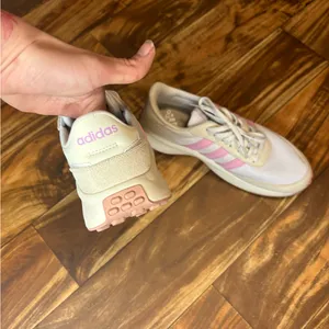 Adidas Women's Pink and Cream Sneakers thumbnail 8