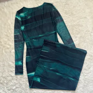 REMI x REVOLVE Nicole Dress Long Sleeve Mesh Midi Side Slit Sz S NWT New thumbnail 3
