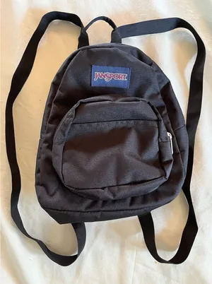 JanSport Half Pint Mini Backpack Day Bag for Travel Black Back To School Fun EUC thumbnail 1