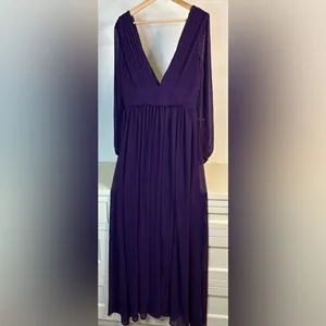 Love by Design NWOT Iris Plunge Neck Long Sleeve Maxi Dress size Large thumbnail 5